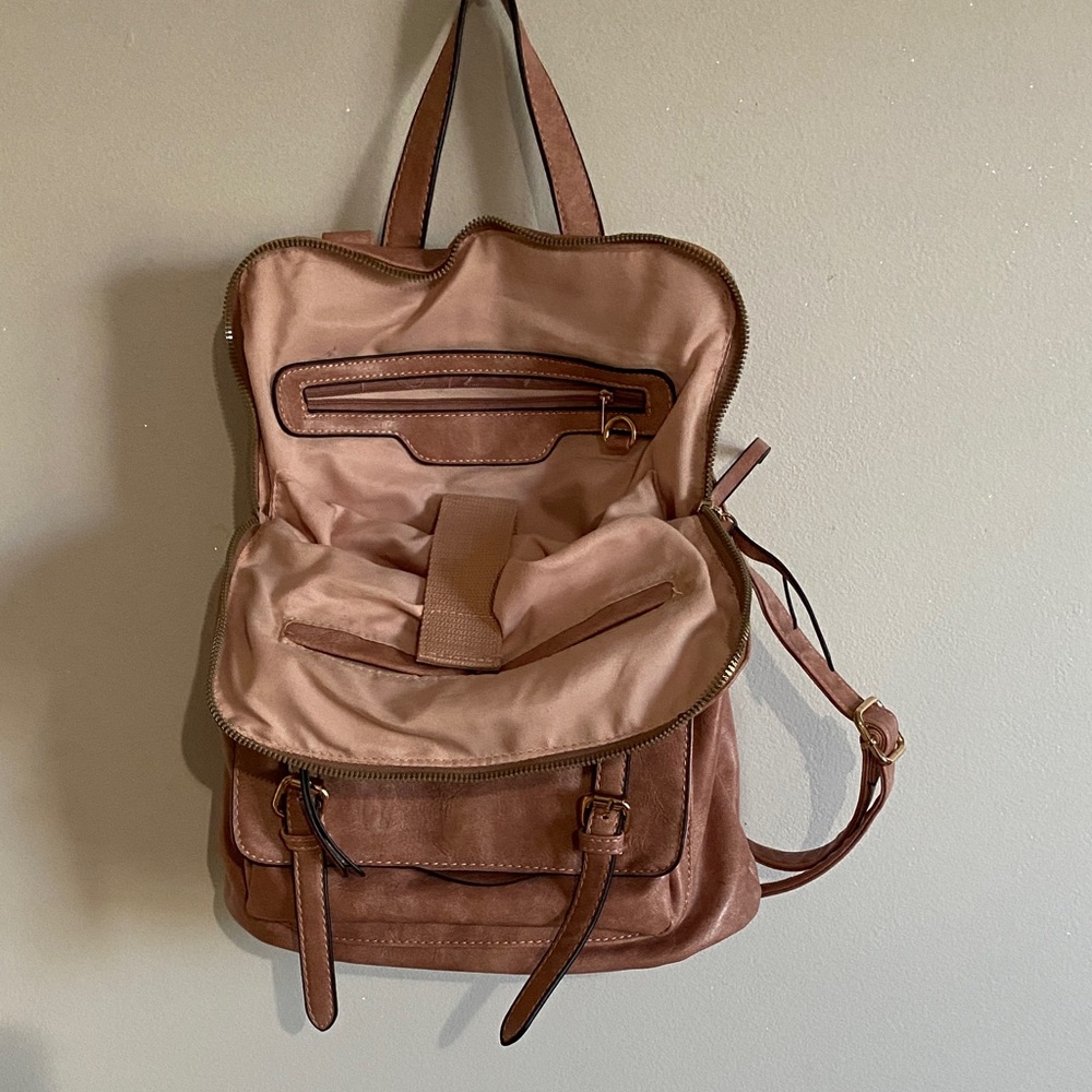 Pinkish Leather Backpack - Picture 2 of 4